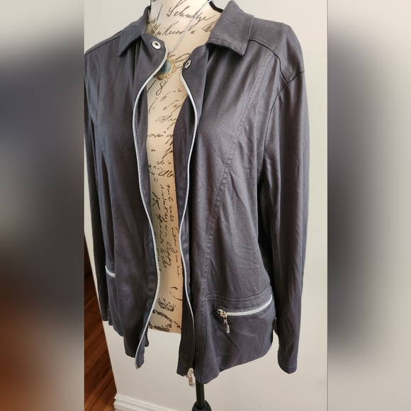 NWOT Allison Daley XL Full Zip Lightweight Jacket - Picture 4 of 16